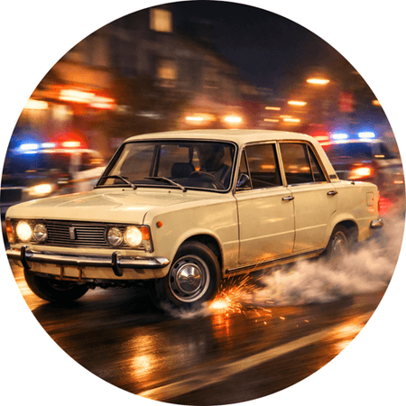 OPŁATEK NA TORT URODZINY  DUŻY FIAT 125P 