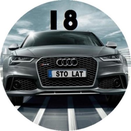 OPŁATEK NA TORT URODZINY 18 OKAZJONALNY AUDI SAMOCHÓD 