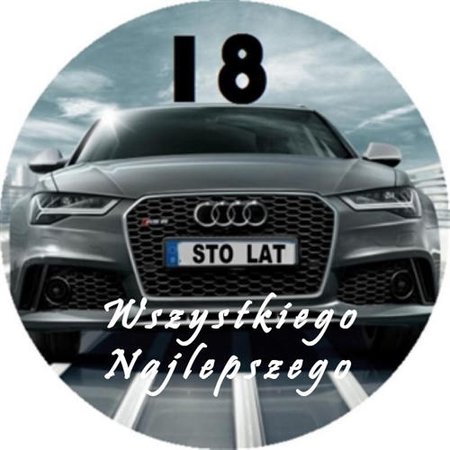 OPŁATEK NA TORT URODZINY 18 OKAZJONALNY