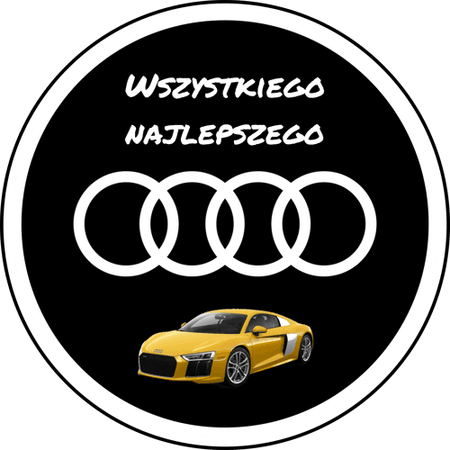 OPŁATEK NA TORT AUDI  SAMOCHÓD AUTO URODZINY 18 30 40 50