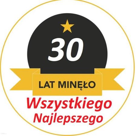 OPŁATEK NA TORT URODZINY 30 40 50 60 OKAZJONALNY 