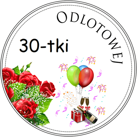 OPŁATEK NA TORT URODZINY 30 40 50 60 ODLOTOWEJ IMPREZY