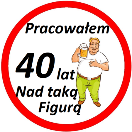 OPŁATEK NA TORT URODZINY 18 30 40 50 60 MĘSKI MĘŻCZYZNA PIWO POSTAĆ