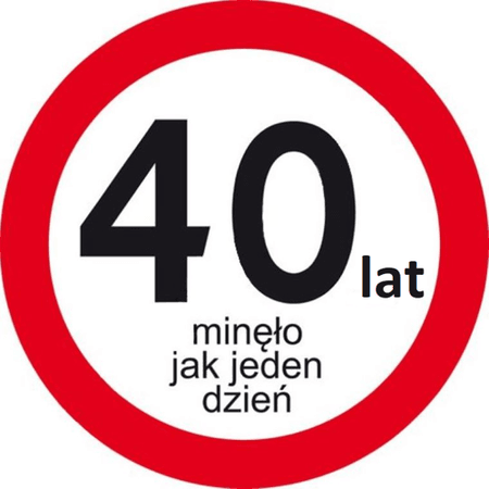 OPŁATEK NA TORT URODZINY 30 40 50 ZMIANA KODU ZNAK ZAKAZU 