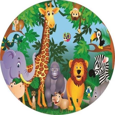 OPŁATEK NA TORT URODZINY ZOO SAFARI LEW  KOT KOTEK 