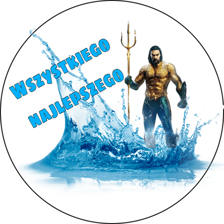 OPŁATEK NA TORT URODZINY AQUAMAN