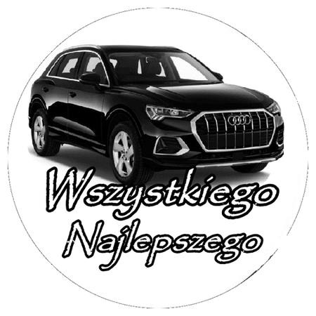 OPŁATEK NA TORT URODZINY 18 30 40 50 60 AUDI SAMOCHÓD AUTO