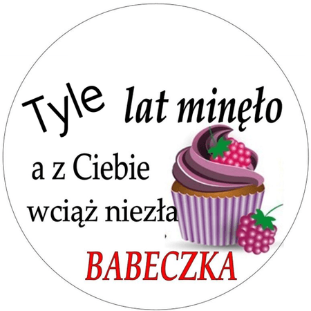 OPŁATEK NA TORT BABECZKA WHISKY DRINK URODZINY 18 30 40 50 60 