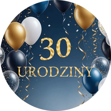 OPŁATEK NA TORT BALONY BALON WHISKY DRINK URODZINY 18 30 40 50 60