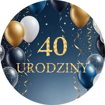 OPŁATEK NA TORT BALONY BALON WHISKY DRINK URODZINY 30 40 50 