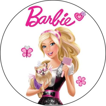 OPŁATEK NA TORT URODZINY BARBIE KSIĘZNICZKA JEDNOROŻEC