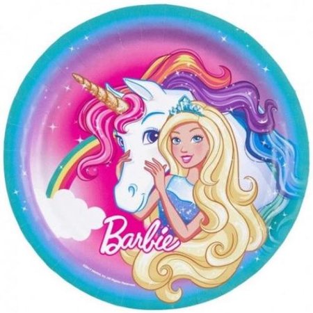 OPŁATEK NA TORT URODZINY BARBIE KSIĘZNICZKA JEDNOROŻEC KOŃ OKRĄG