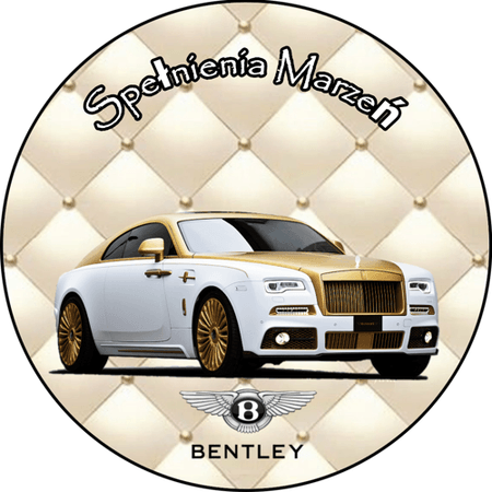 OPŁATEK NA TORT URODZINY 18 30 40 50 60 BENTLEY SAMOCHÓD AUTO LOGO FURA BRYKA
