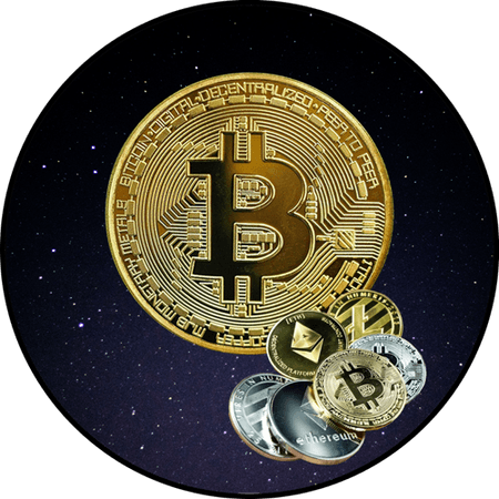 OPŁATEK NA TORT  URODZINY 18 30 40 50 60 BITCOIN NOMINAŁ PIENIĄDZ OZDOBA