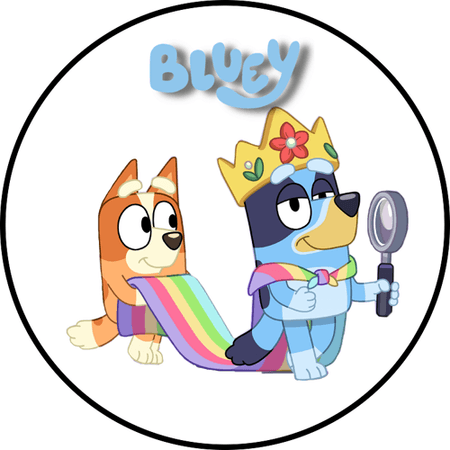 OPŁATEK NA TORT  URODZINY BLUEY PIES PIESEK POSTACIE