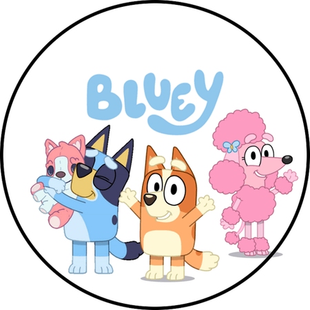 OPŁATEK NA TORT  URODZINY BLUEY PIES 