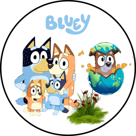 OPŁATEK NA TORT  URODZINY BLUEY PIES PSY 