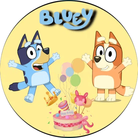OPŁATEK NA TORT  URODZINY BLUEY PIES PSY POSTACIE