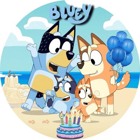 OPŁATEK NA TORT  URODZINY BLUEY PIES PSY POSTAĆ POSTACIE
