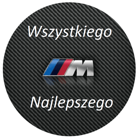 OPŁATEK NA TORT  URODZINY 18 30 40 50 BMW SAMOCHÓD AUTO LOGO