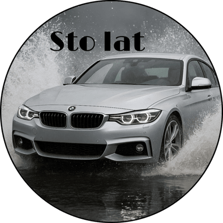 OPŁATEK NA TORT  URODZINY 18 30 40 50 BMW AUTO 