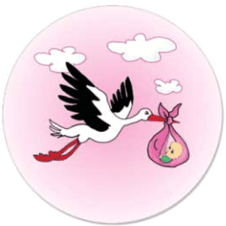 OPŁATEK NA TORT CHRZEST ŚW. ROCZEK BABY SHOWER BOCIAN 