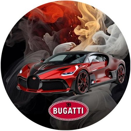 OPŁATEK NA TORT URODZINY 18 30 40 50 BUGATTI AUTO FURA