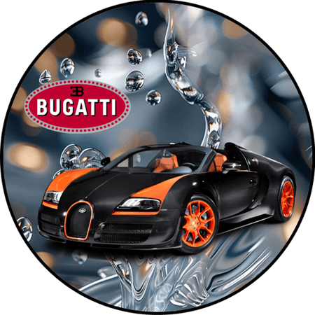 OPŁATEK NA TORT URODZINY 18 30 40 50 BUGATTI AUTO LOGO FURA