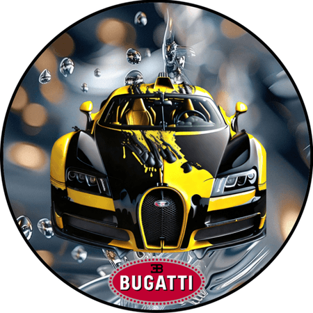 OPŁATEK NA TORT URODZINY 18 30 40 50 BUGATTI AUTO