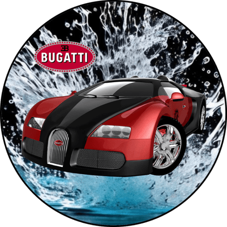 OPŁATEK NA TORT URODZINY 18 30 40 50 BUGATTI SAMOCHÓD SPORTOWY 