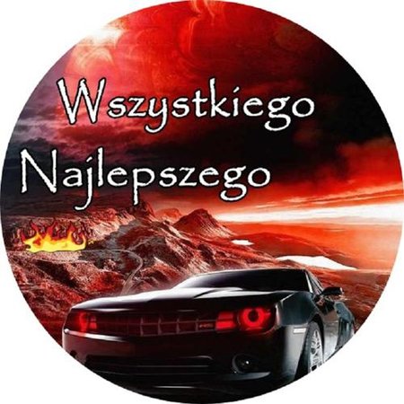 OPŁATEK NA TORT URODZINY 18 30 40 50 CAMARO CHEVROLET AUTO SAMOCHÓD