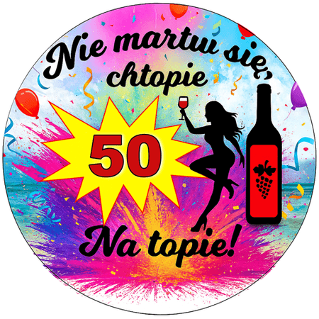 OPŁATEK NA TORT URODZINY 18 30 40 50 60 KOBIETA WHISKY DRINK
