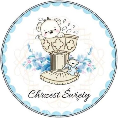 OPŁATEK NA TORT URODZINY ROCZEK CHRZEST ŚW. CHŁOPIEC