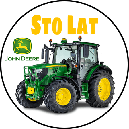 OPŁATEK NA TORT URODZINY CIĄGNIK TRAKTOR JOHN DEERE 