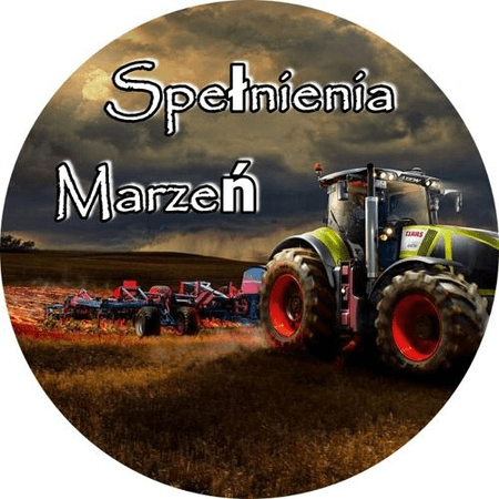 OPŁATEK NA TORT URODZINY CIĄGNIK TRAKTOR ROLNIK SPRZET ROLNICZY