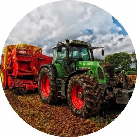 OPŁATEK NA TORT URODZINY CIĄGNIK TRAKTOR ROLNIK SPRZET ROLNICZY 