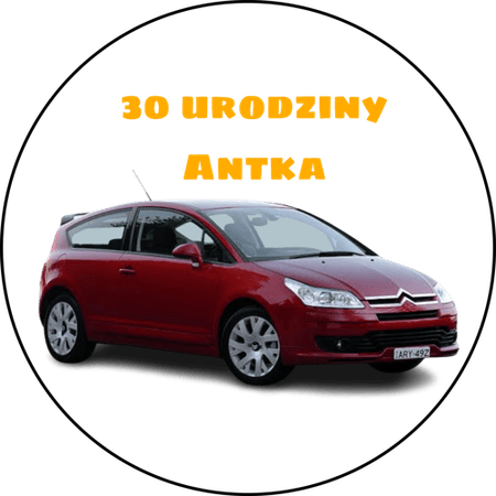 OPŁATEK NA TORT URODZINY 18 30 40 50 CITROEN SAMOCHÓD AUTO LOGO