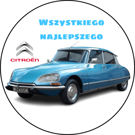 OPŁATEK NA TORT URODZINY 18 30 40 50 CITROEN SAMOCHÓD AUTO