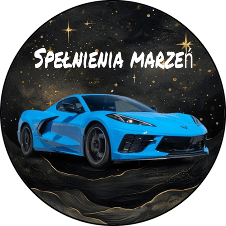 OPŁATEK NA TORT URODZINY18 30 40 50 60 CHEVROLET CORVETTE COUPE