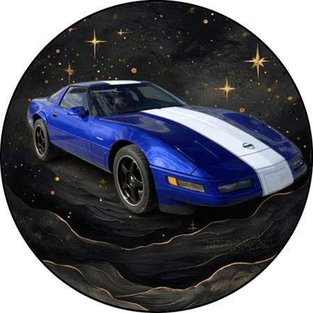 OPŁATEK NA TORT URODZINY18 30 40 50 60 CHEVROLET CORVETTE COUPE 