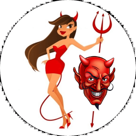 OPŁATEK NA TORT URODZINY 18 30 40 50 60 DIABLICA PIEKIELNA POSTAĆ