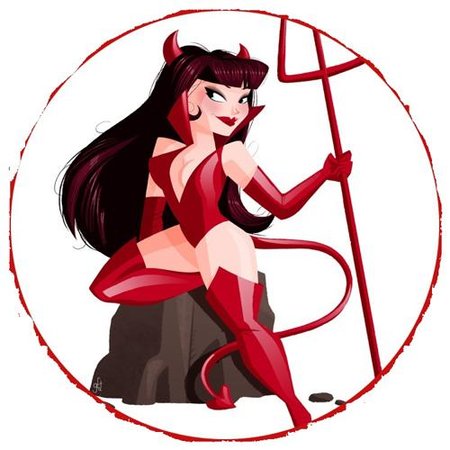 OPŁATEK NA TORT URODZINY 18 30 40 50 60 DIABLICA PIEKIELNA POSTAĆ