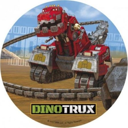 OPŁATEK NA TORT URODZINY DINOTRUX ROBOTY POSTACIE DINOZAUR