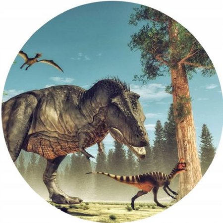 OPŁATEK NA TORT URODZINY POSTACIE DINOZAUR DINOZAURY 