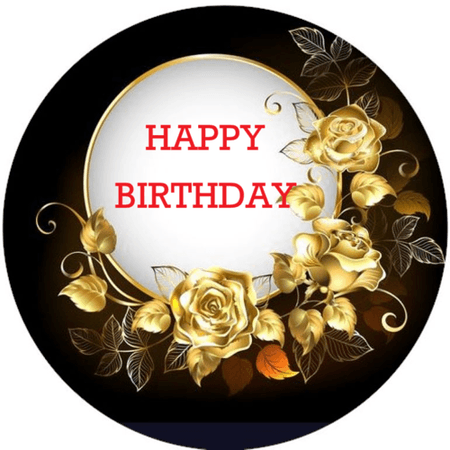 OPŁATEK NA TORT URODZINY 18 30 40 50 RAMKA KWIATY BOHO TEKST HAPPY BIRTHDAY