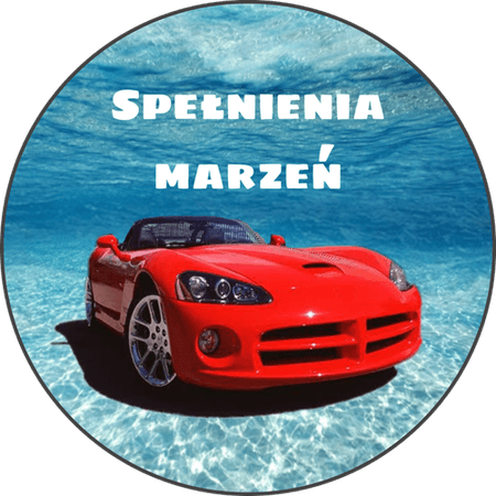 OPŁATEK NA TORT URODZINY 18 30 40 50 DODGE VIPER FURA BRYKA