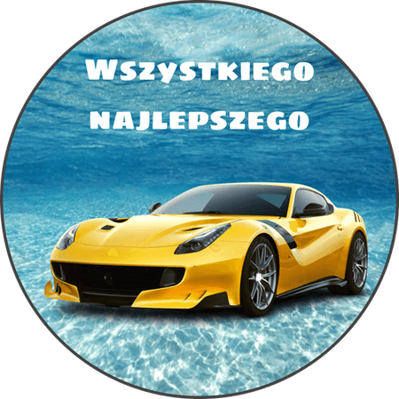 OPŁATEK NA TORT URODZINY 18 30 40 50 DODGE VIPER FURA BRYKA AUTO