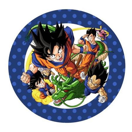 OPŁATEK NA TORT URODZINY DRAGON BALL DRUŻYNA POSTAĆ