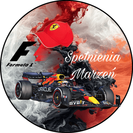 OPŁATEK NA TORT URODZINY 18 30 40 50 FORMUŁA F1 BOLID WYŚCIGÓWKA MERCEDES MC LAREN
