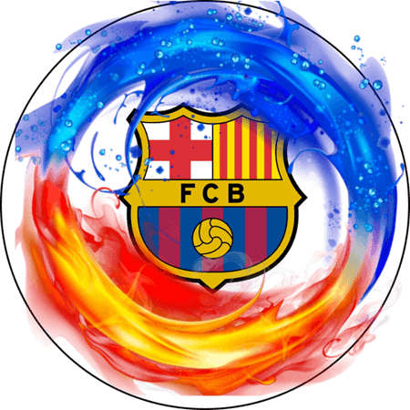 OPŁATEK NA TORT URODZINY 18 30 40 50 FC BARCELONA PIŁKA  BRAMKA GOL